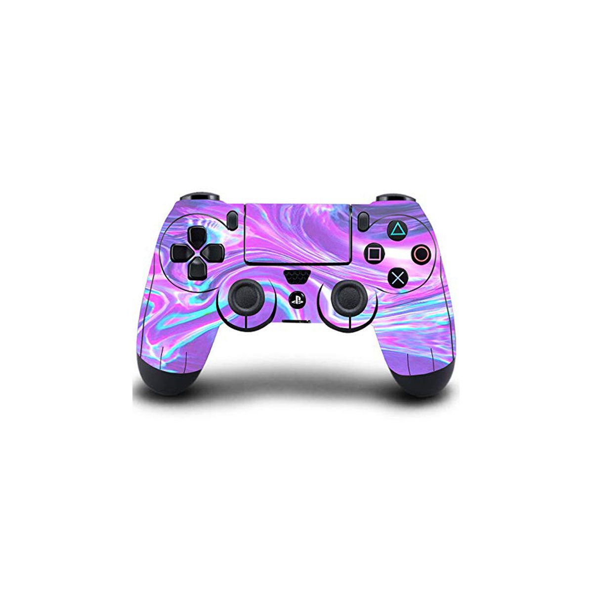 4PCS Vinyl Decal Skin Sticker Cover for PS4 Controller - Graffiti/Skull Designed/Starry/Green Leaves/Nebula/Colorful