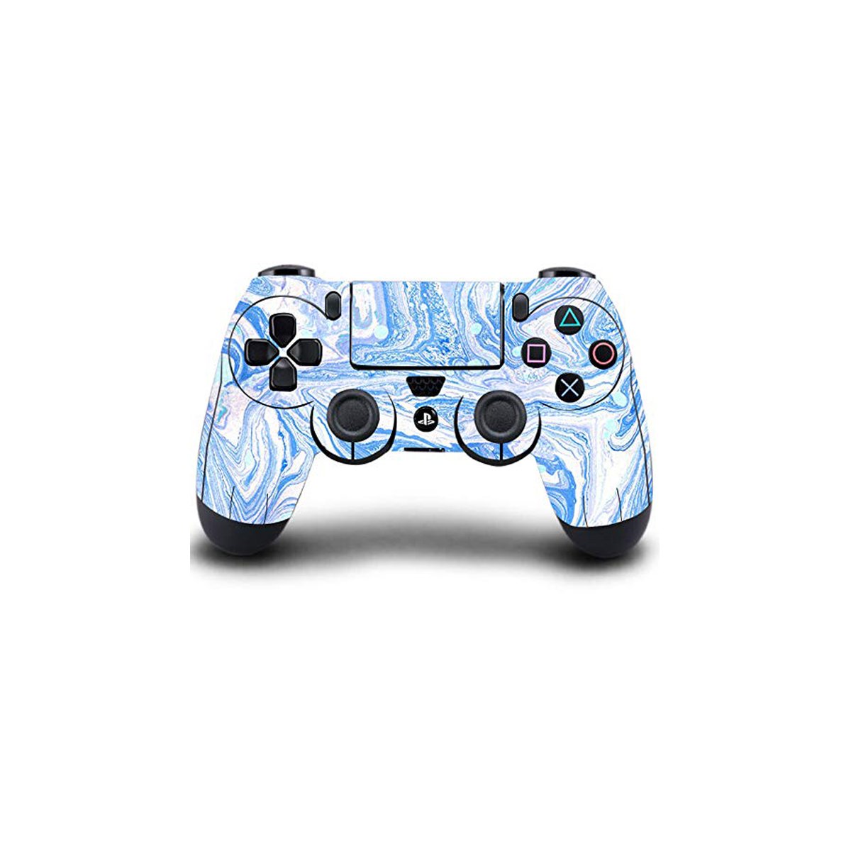 4PCS Vinyl Decal Skin Sticker Cover for PS4 Controller - Graffiti/Skull Designed/Starry/Green Leaves/Nebula/Colorful