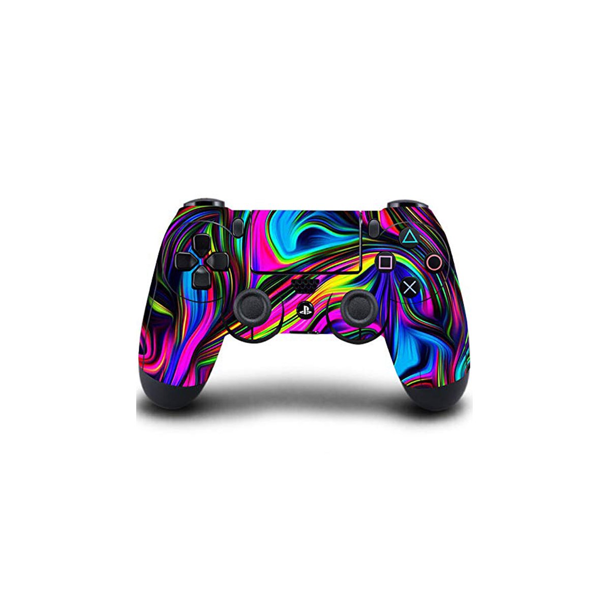 4PCS Vinyl Decal Skin Sticker Cover for PS4 Controller - Graffiti/Skull Designed/Starry/Green Leaves/Nebula/Colorful