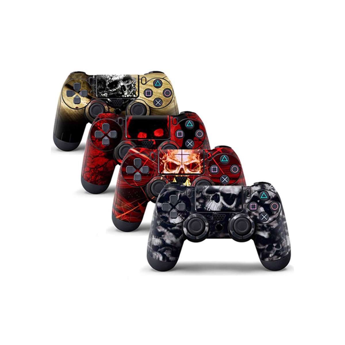 Zedlabz Silicone Skin For Ps4 Controller 4PCS Vinyl Decal Skin