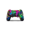 4PCS Vinyl Decal Skin Sticker Cover for PS4 Controller - Graffiti/Skull Designed/Starry/Green Leaves/Nebula/Colorful