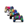 4PCS Vinyl Decal Skin Sticker Cover for PS4 Controller - Graffiti/Skull Designed/Starry/Green Leaves/Nebula/Colorful