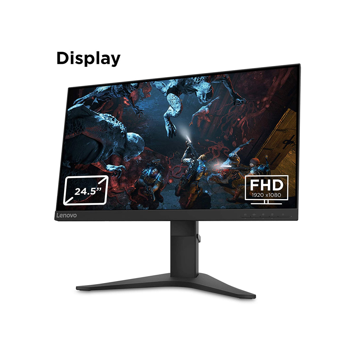 Lenovo 65FEGAC2UK G25-10(C19245FY0) 24.5 inches LED Gaming Monitor With Stand, Raven Black