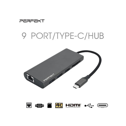 Perfekt USB Hub - 9 Port